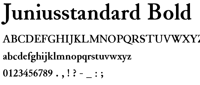 JuniusStandard Bold font